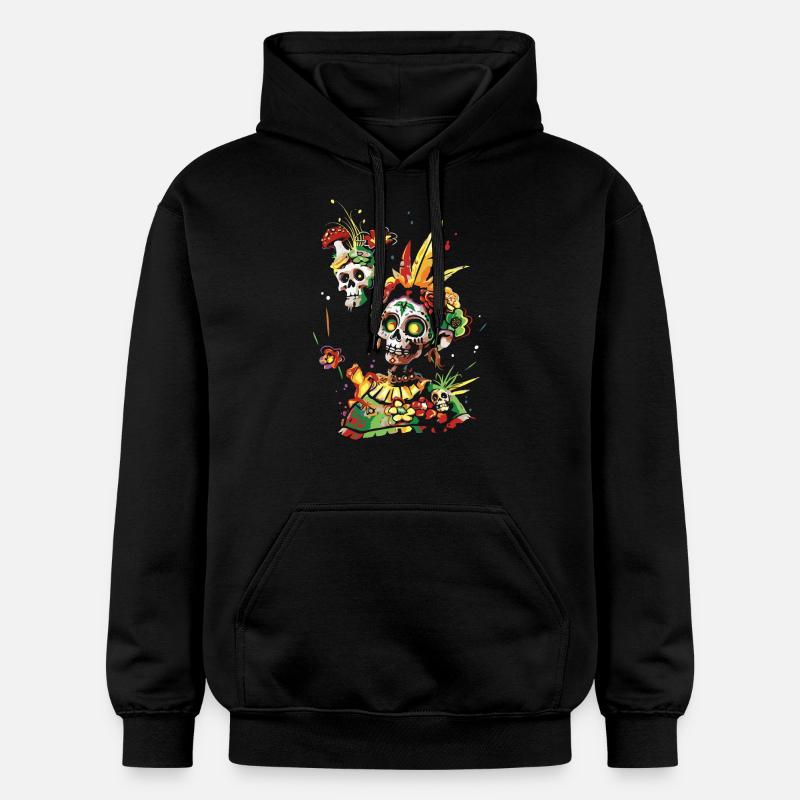 skull calavera - Sweat à capuche Softstyle® Gildan Unisexe - noir