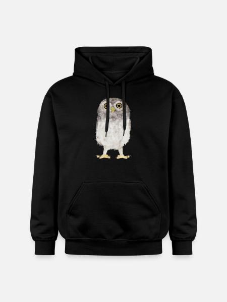 Owl - Gildan Unisex Softstyle® Midweight Hoodie - black