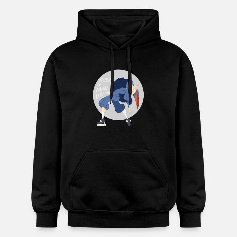 Né pour faire du drame - Sweat à capuche Softstyle® Gildan Unisexe - noir