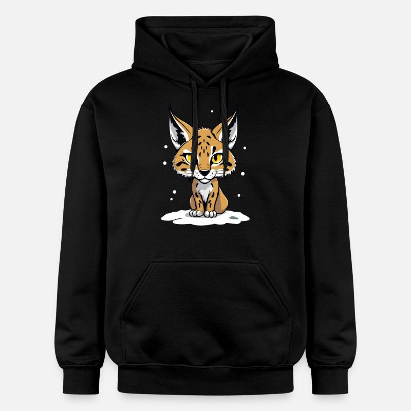 Petit lynx mignon - Sweat à capuche Softstyle® Gildan Unisexe - noir