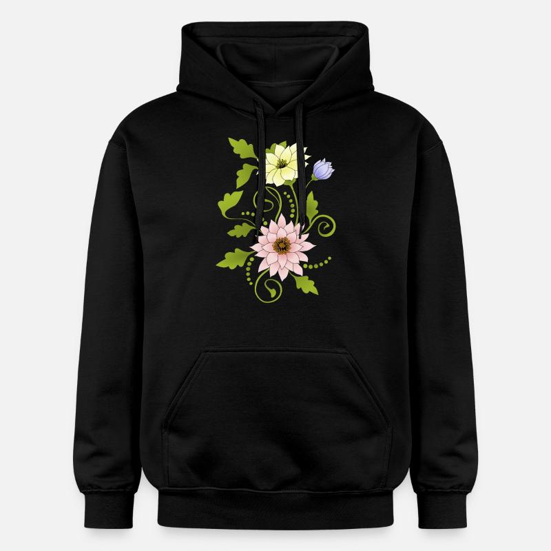 Fleur - Sweat à capuche Softstyle® Gildan Unisexe - noir