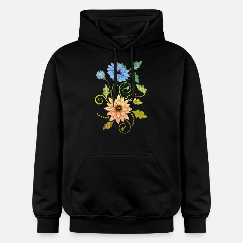 Fleur - Sweat à capuche Softstyle® Gildan Unisexe - noir