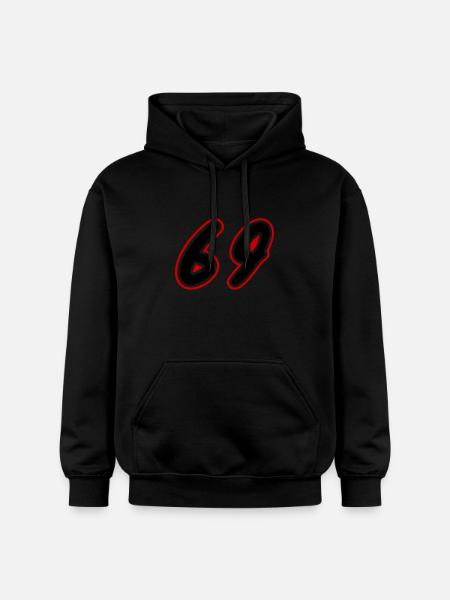 69 Symbole numérique - Sweat à capuche Softstyle® Gildan Unisexe - noir