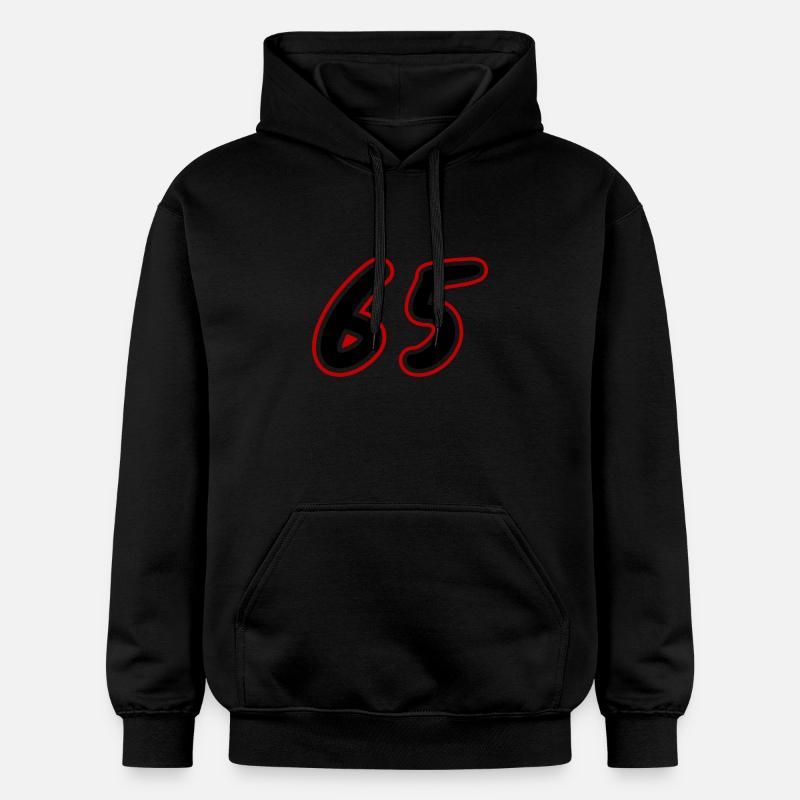 65 Symbole numérique - Sweat à capuche Softstyle® Gildan Unisexe - noir