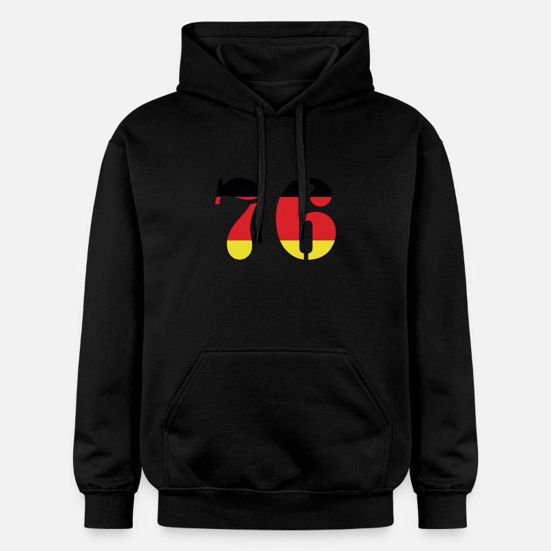 76 Numéro Jersey Allemagne - Sweat à capuche Softstyle® Gildan Unisexe - noir