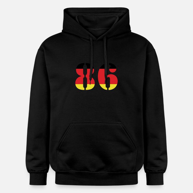 86 Numéro Jersey Allemagne - Sweat à capuche Softstyle® Gildan Unisexe - noir