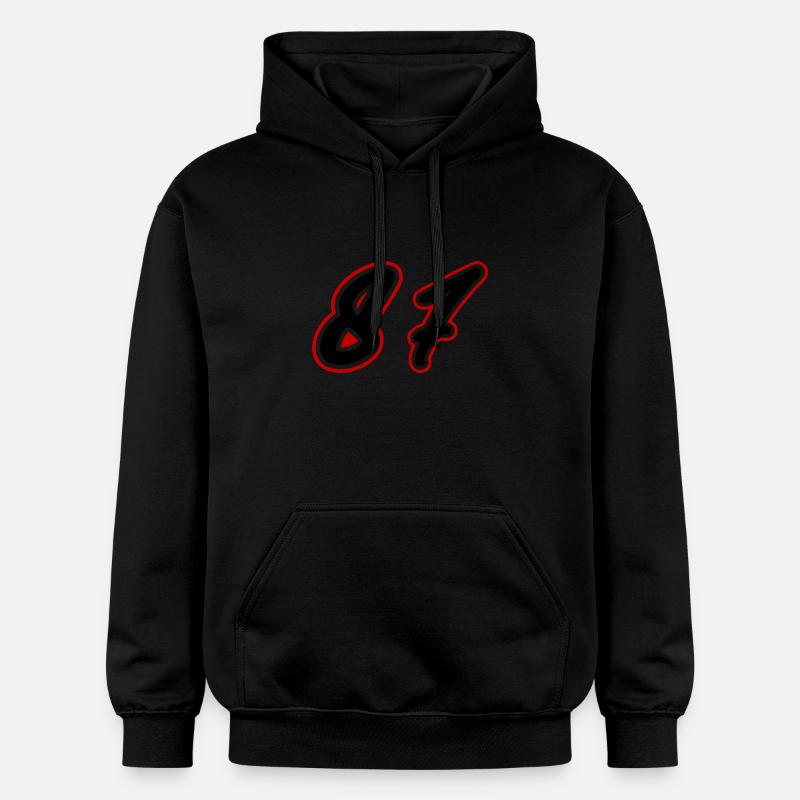 87 Symbole numérique - Sweat à capuche Softstyle® Gildan Unisexe - noir