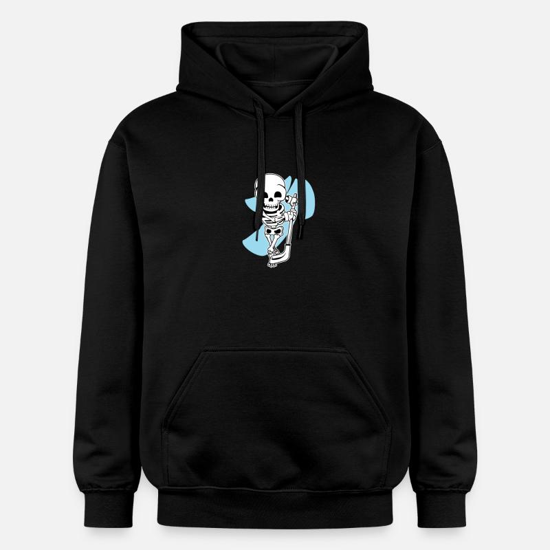 squelette hockey-jeu - cadeau effrayant - Sweat à capuche Softstyle® Gildan Unisexe - noir