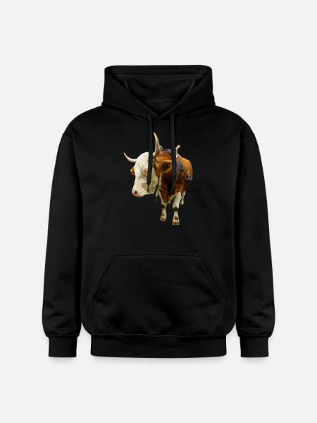 cow beef cow cow animal animal - Gildan Unisex Softstyle® Midweight Hoodie - black