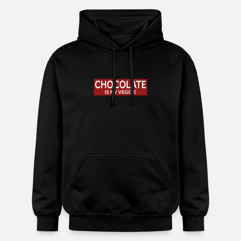 LE CHOCOLAT, C’EST MON LÉGUME - Sweat à capuche Softstyle® Gildan Unisexe - noir