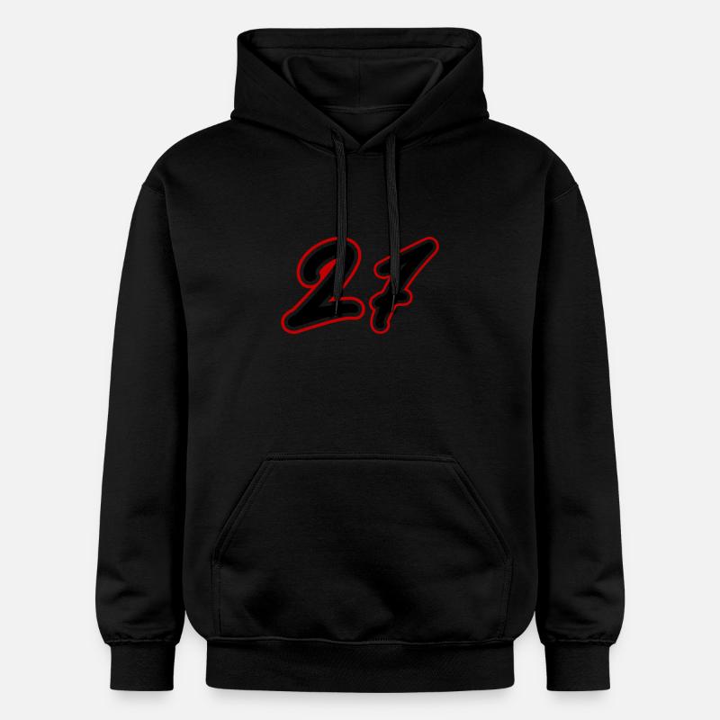 27 Symbole numérique - Sweat à capuche Softstyle® Gildan Unisexe - noir