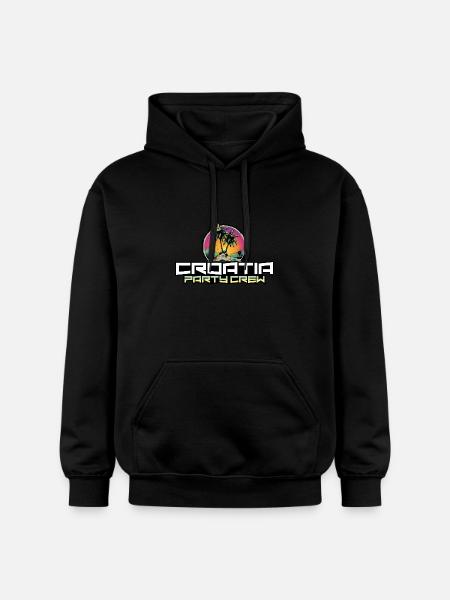 Croatia Party Crew Vacation - Gildan Unisex Softstyle® Midweight Hoodie - black