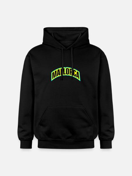 Mallorca Font - Gildan Unisex Softstyle® Midweight Hoodie - black