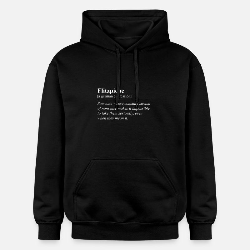 Flitzpiepe Lustige Deutsche Redewendung - Gildan Unisex Softstyle® Midweight Hoodie - Schwarz