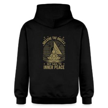 Sailing Yoga The Breeze Inner Peace - Gildan Unisex Softstyle® Midweight Hoodie - black - Back - Nik (191cm)