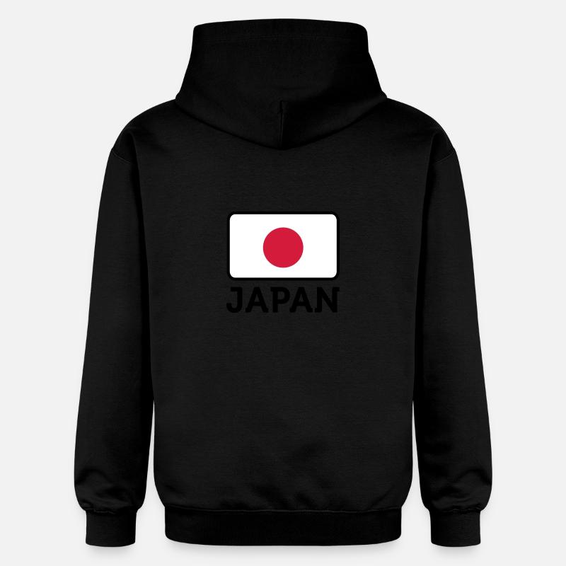Drapeau national du Japon - Sweat à capuche Softstyle® Gildan Unisexe - noir