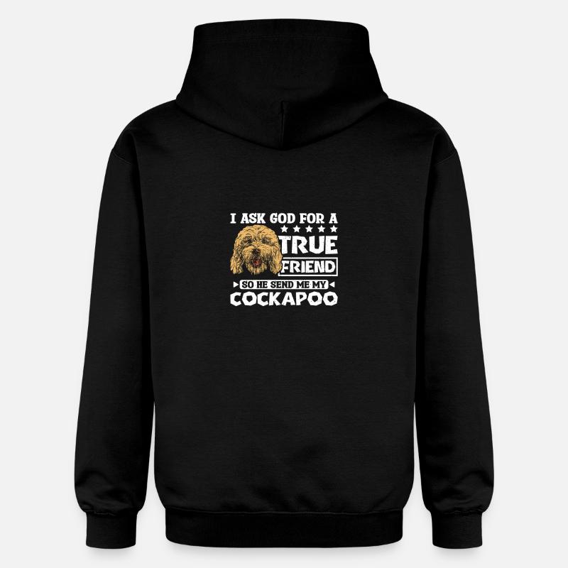 God send me my cockapoo - Gildan Unisex Softstyle® Midweight Hoodie - Schwarz