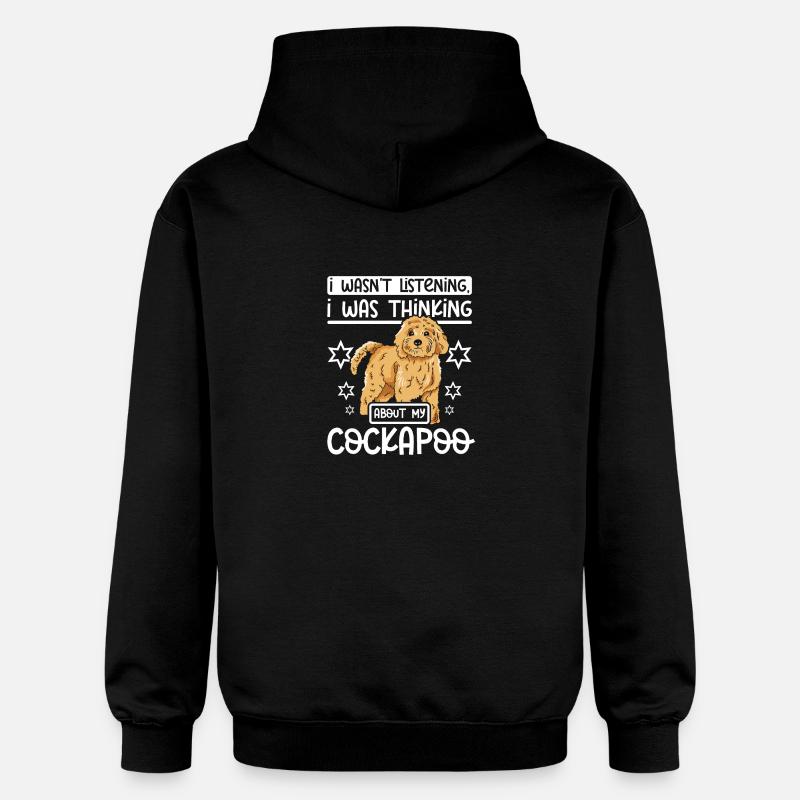 Je pensais à mon cockapoo - Sweat à capuche Softstyle® Gildan Unisexe - noir