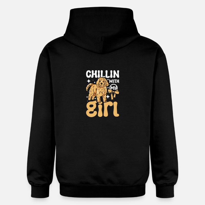 chillin avec ma fille cockapoo - Sweat à capuche Softstyle® Gildan Unisexe - noir