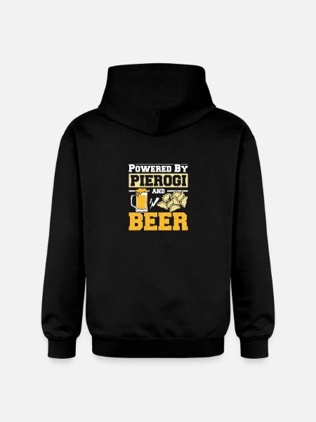 Propulsé par des pierogi et de la bière - Sweat à capuche Softstyle® Gildan Unisexe - noir