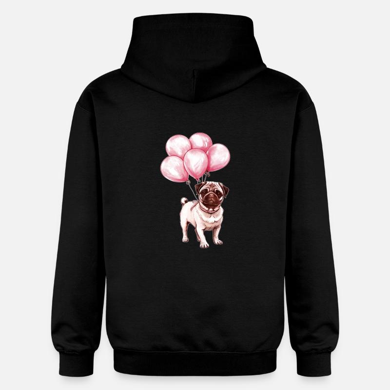 Carlin avec ballons - Sweat à capuche Softstyle® Gildan Unisexe - noir