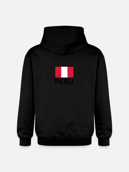 National Flag of Peru - Gildan Unisex Softstyle® Midweight Hoodie - black