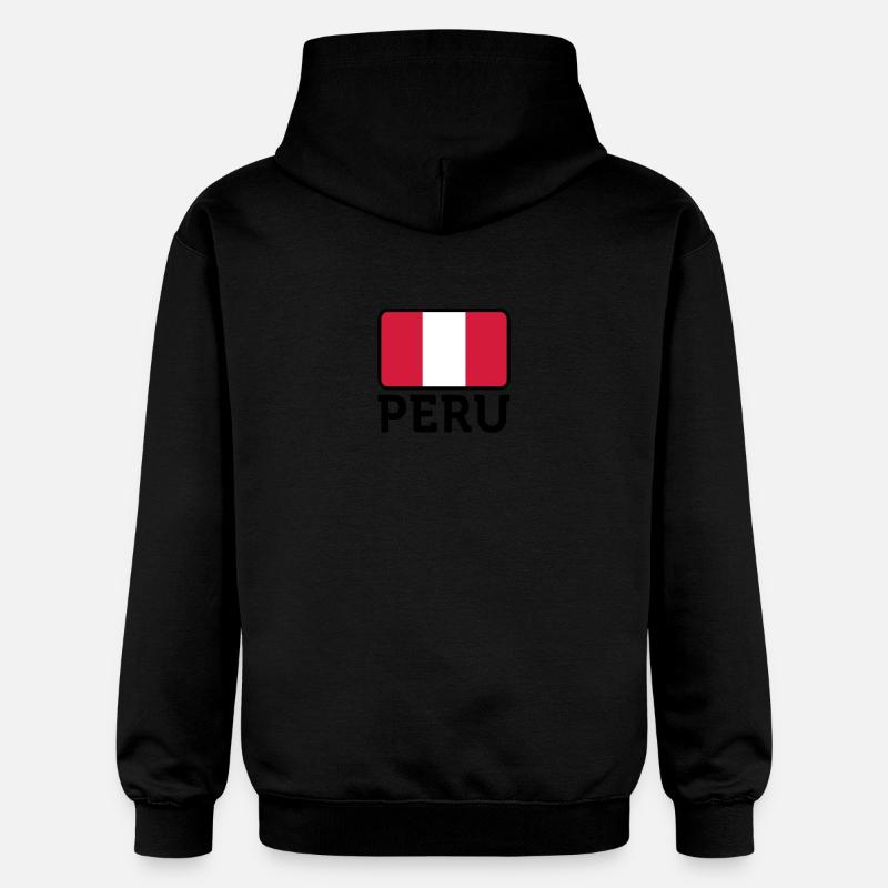 Drapeau national du Pérou - Sweat à capuche Softstyle® Gildan Unisexe - noir