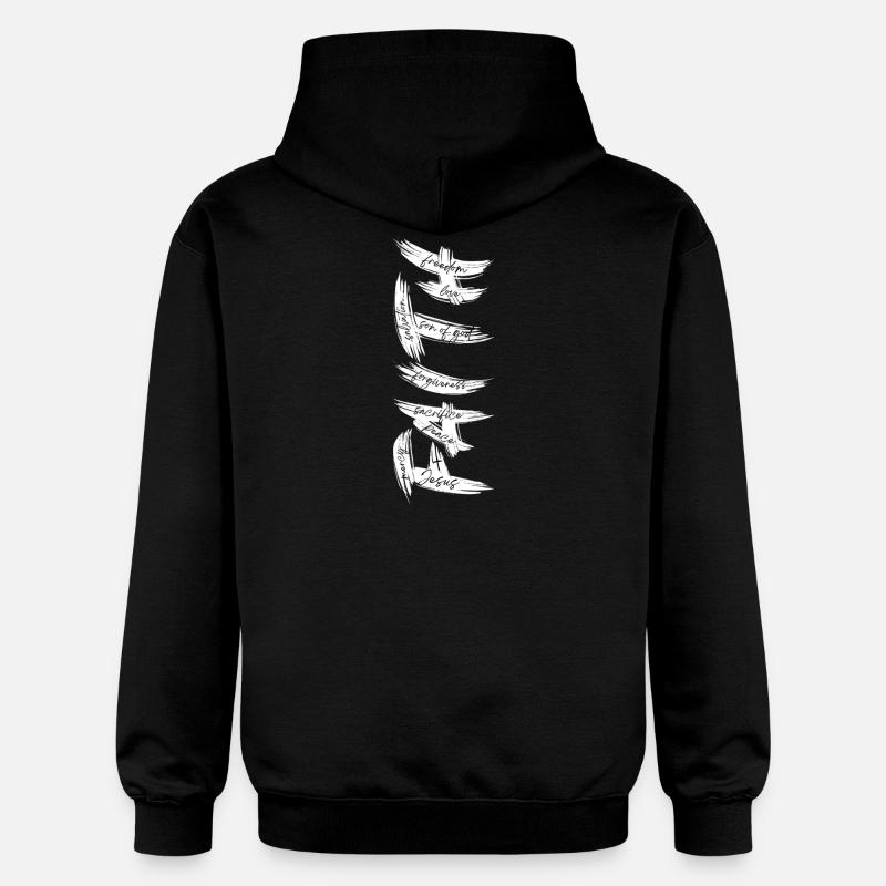 FOI - Paroles Cachées Design Chrétien - Sweat à capuche Softstyle® Gildan Unisexe - noir