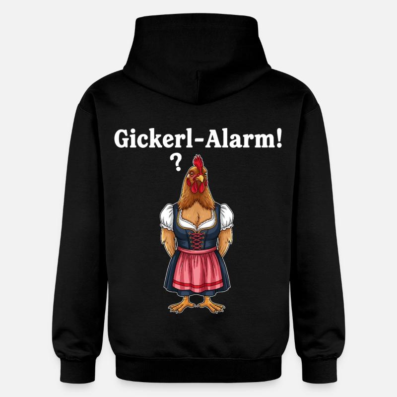 Alarme gickerl ! - Sweat à capuche Softstyle® Gildan Unisexe - noir