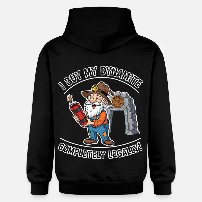 Dynamit-Miner ! - Gildan Unisex Softstyle® Midweight Hoodie - Schwarz