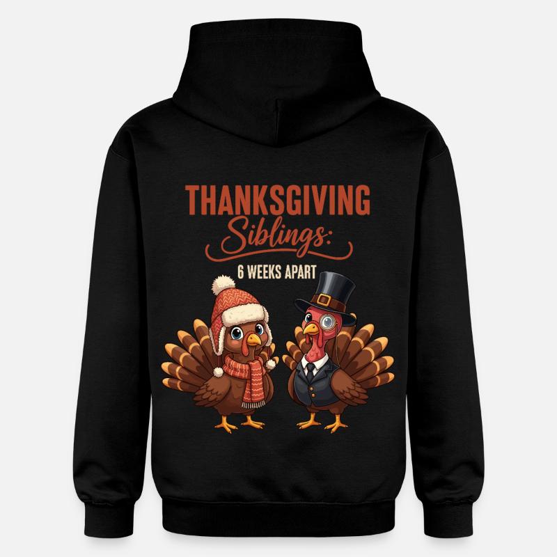 Frères et sœurs de Thanksgiving - Sweat à capuche Softstyle® Gildan Unisexe - noir