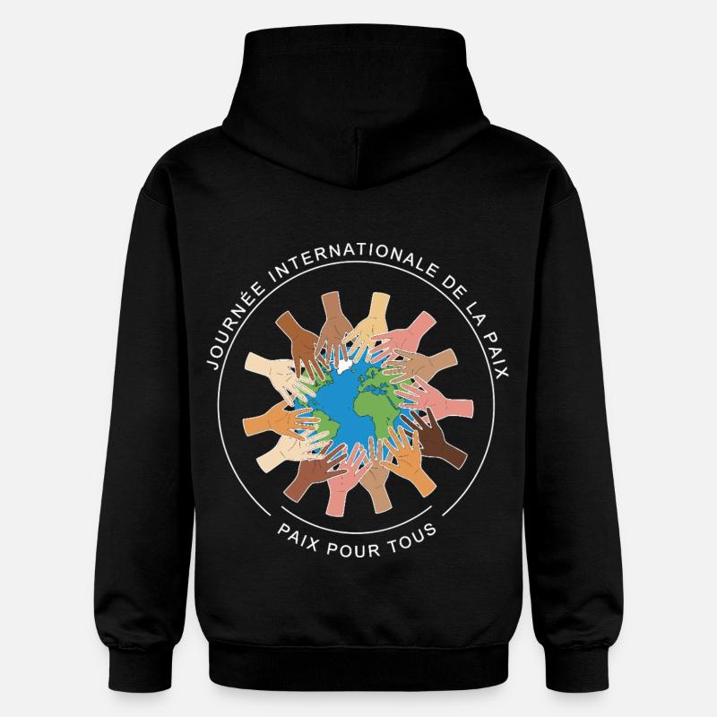 Journée Internationale de la Paix - Sweat à capuche Softstyle® Gildan Unisexe - noir