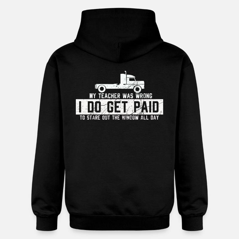 Chauffeur de camion - Sweat à capuche Softstyle® Gildan Unisexe - noir