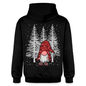 Hiver Noël forêt Gnome nain Woodland Dweller enfant - Sweat à capuche Softstyle® Gildan Unisexe - noir - Dos - Nik (191cm)