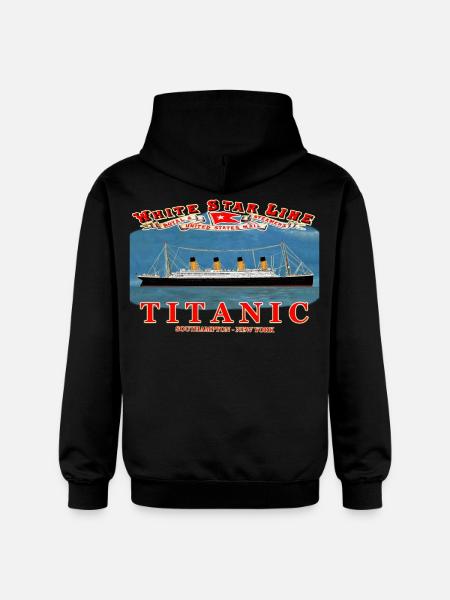 TITANIC CREATION Louis RUNEMBERG © Adagp - Gildan Unisex Softstyle® Midweight Hoodie - black