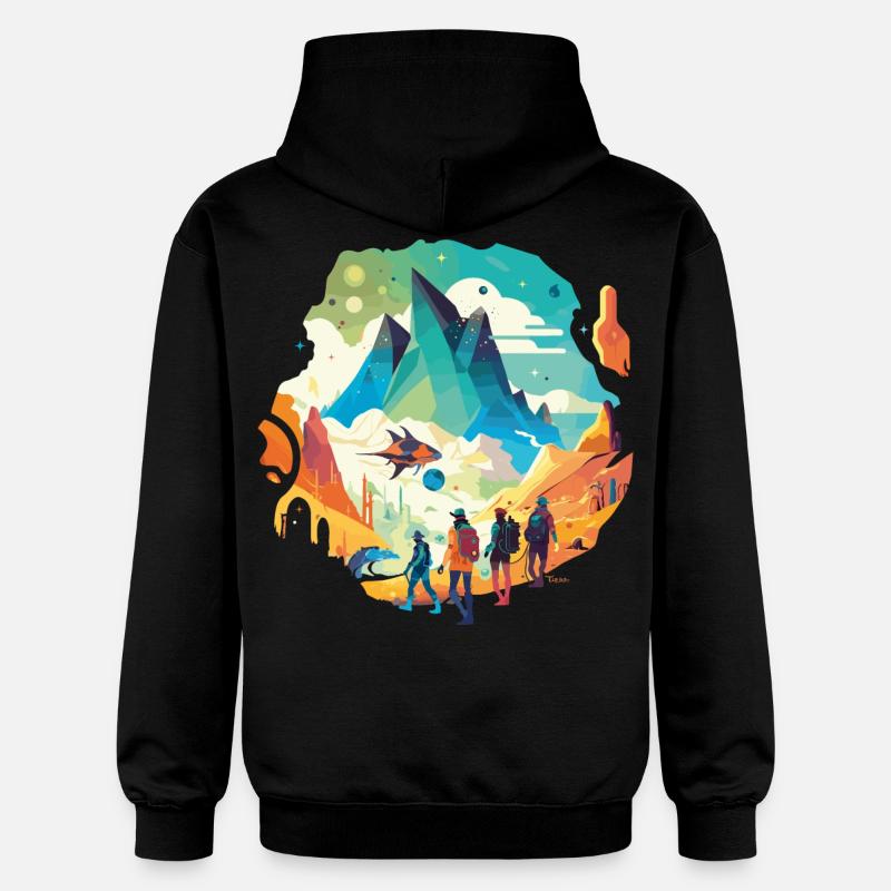 Voyage au centre de la Terre - Sweat à capuche Softstyle® Gildan Unisexe - noir