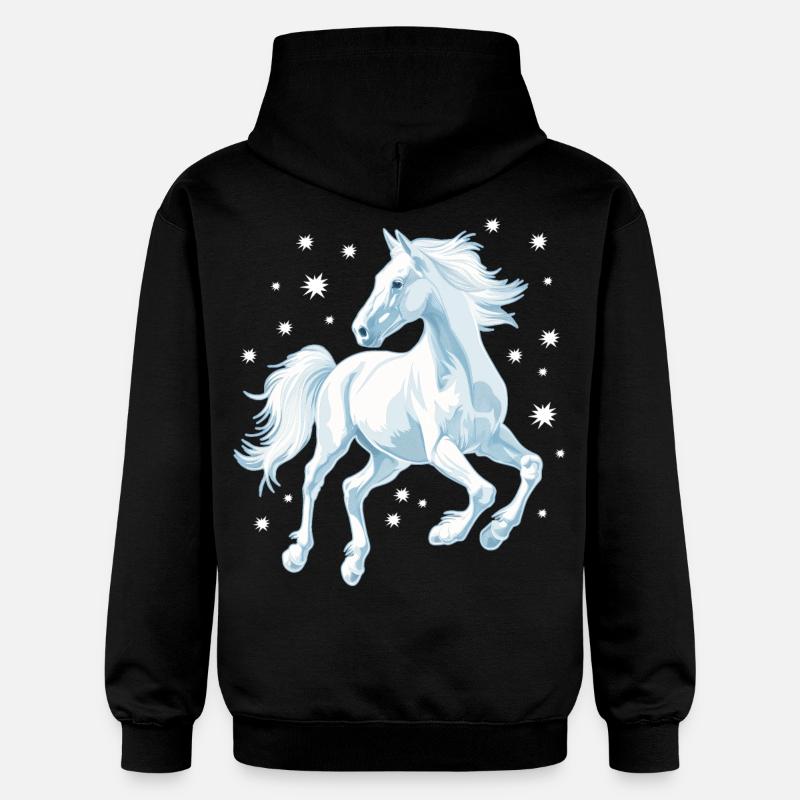 Cheval avec des étoiles - Sweat à capuche Softstyle® Gildan Unisexe - noir