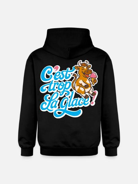 C'est trop la glace ! - Sweat à capuche Softstyle® Gildan Unisexe - noir