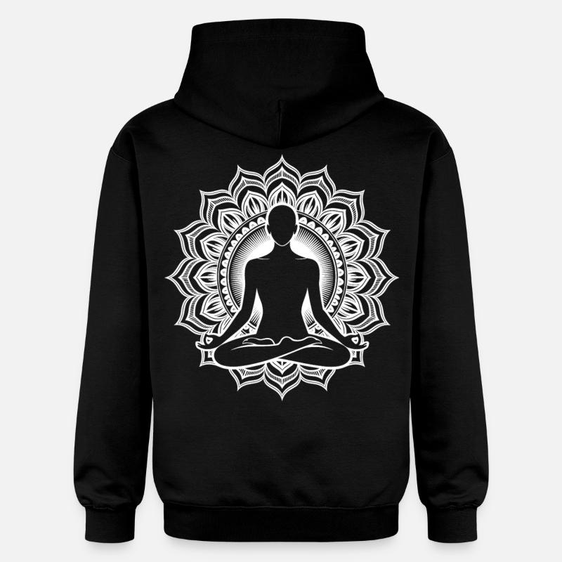 Chakra de méditation - Sweat à capuche Softstyle® Gildan Unisexe - noir