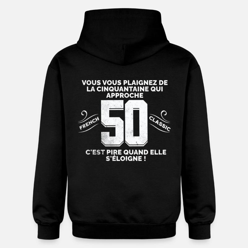 50 ans Approche Humoristique - Sweat à capuche Softstyle® Gildan Unisexe - noir
