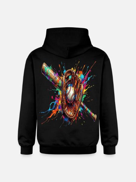Ball- und Schlägerhandschuh mehrfarbig - Gildan Unisex Softstyle® Midweight Hoodie - Schwarz