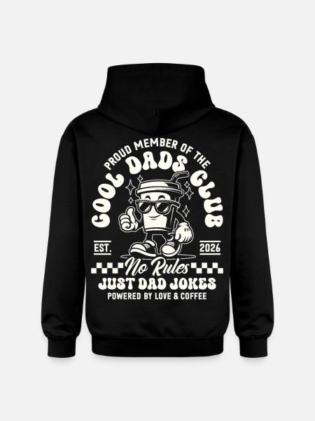 Cool Dads Club - Dad 2026 Gift - Gildan Unisex Softstyle® Midweight Hoodie - black