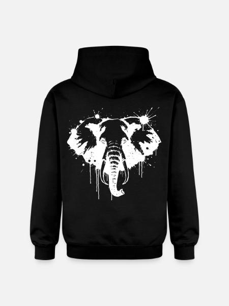 White Elephant Splash - Gildan Unisex Softstyle® Midweight Hoodie - Schwarz