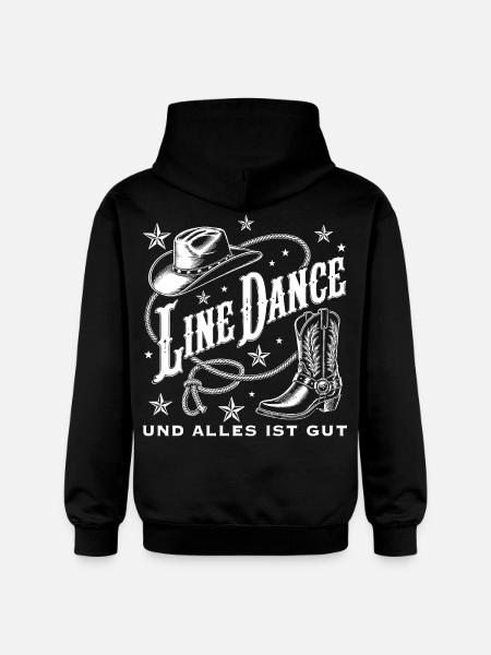 Line Dance Western Flair - Gildan Unisex Softstyle® Midweight Hoodie - Schwarz