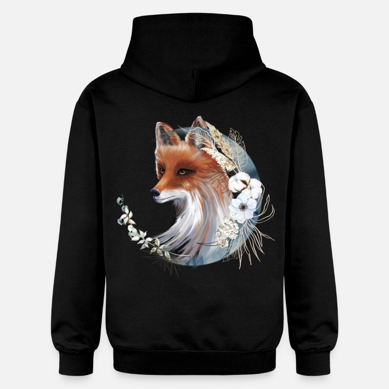 Renard - Sweat à capuche Softstyle® Gildan Unisexe - noir