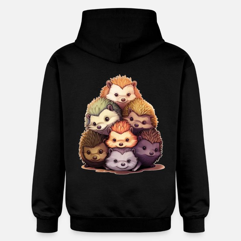 Hérisson - Sweat à capuche Softstyle® Gildan Unisexe - noir