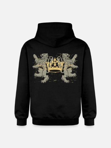 lion_crown - Sweat à capuche Softstyle® Gildan Unisexe - noir