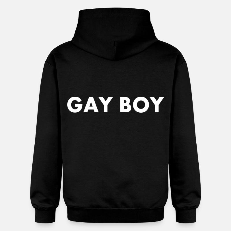 Gay boy - Sweat à capuche Softstyle® Gildan Unisexe - noir