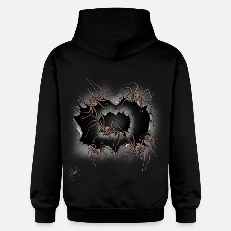 araignées araignées Halloween - Sweat à capuche Softstyle® Gildan Unisexe - noir