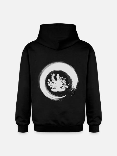 Zen Circle Buddhism - Gildan Unisex Softstyle® Midweight Hoodie - black